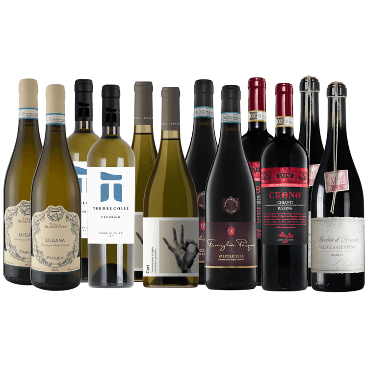Mixed wine cases feature a diverse assortment of both red and white wines