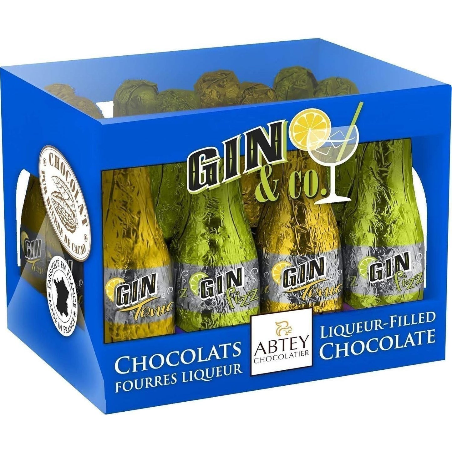 Abtey Gin Fizz and Tonic Liqueur-Filled Chocolate Chocolate