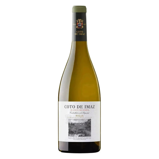 A bottle Coto de Imaz Blanco Reserva Wine