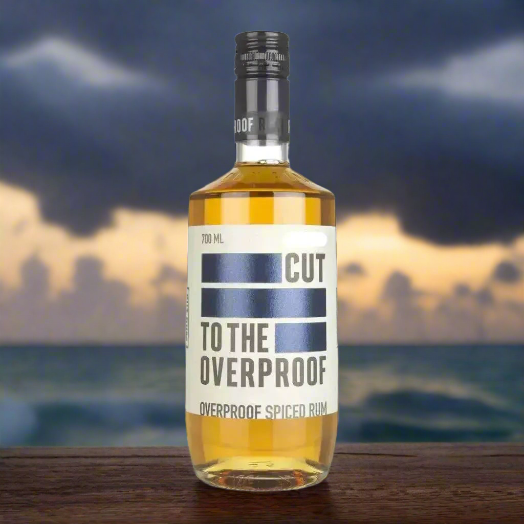 Stormy Tropical Dockside at Dusk
A rugged wooden dock under a dramatic, cloud-filled sky, with crashing waves and lanterns flickering in the wind. The bottle stands boldly on a crate or barrel, alongside lime wedges, a sailor’s knife, and thick rope—channeling the raw, maritime roots of strong rum. This gives it a sense of wildness and adventure.