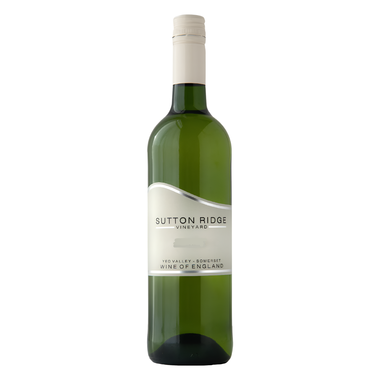 Wine bottle with 'Sutton Ridge Field Blend' label on a white background