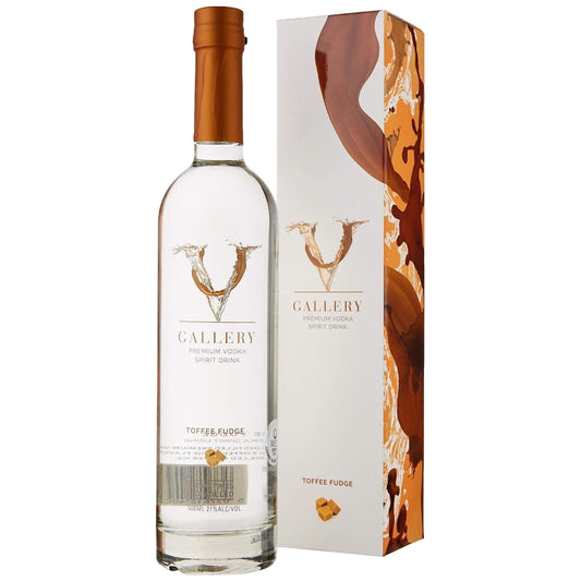 V Gallery Premium Toffee Fudge Flavoured Vodka 21% ABV Liqueur
