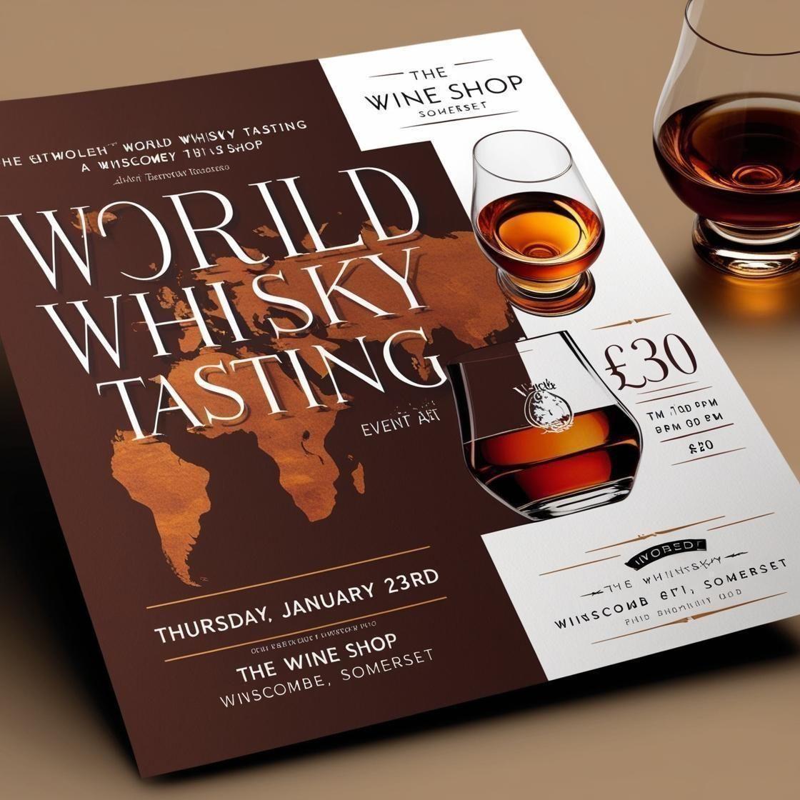 World Whisky Tasting - Thursday 23rd January 7-9 pm