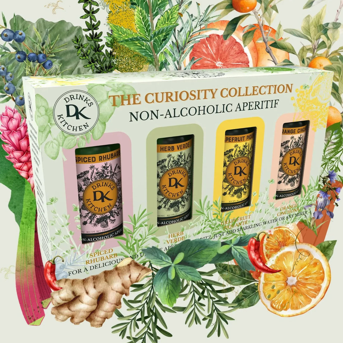 Drinks Kitchen The Curiosity Collection Non-Alcoholic Aperitif 4 x 225ml gift box