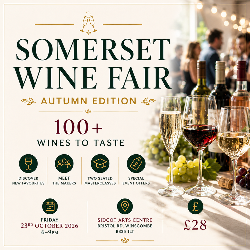 Somerset Wine Fair 2026 'Autumn Edition' - Friday 23rd October 6-9 pm
