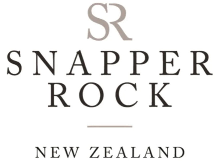 Snapper Rock New Zealand wine brand logo — SR monogram above the name Snapper Rock New Zealand on a white background