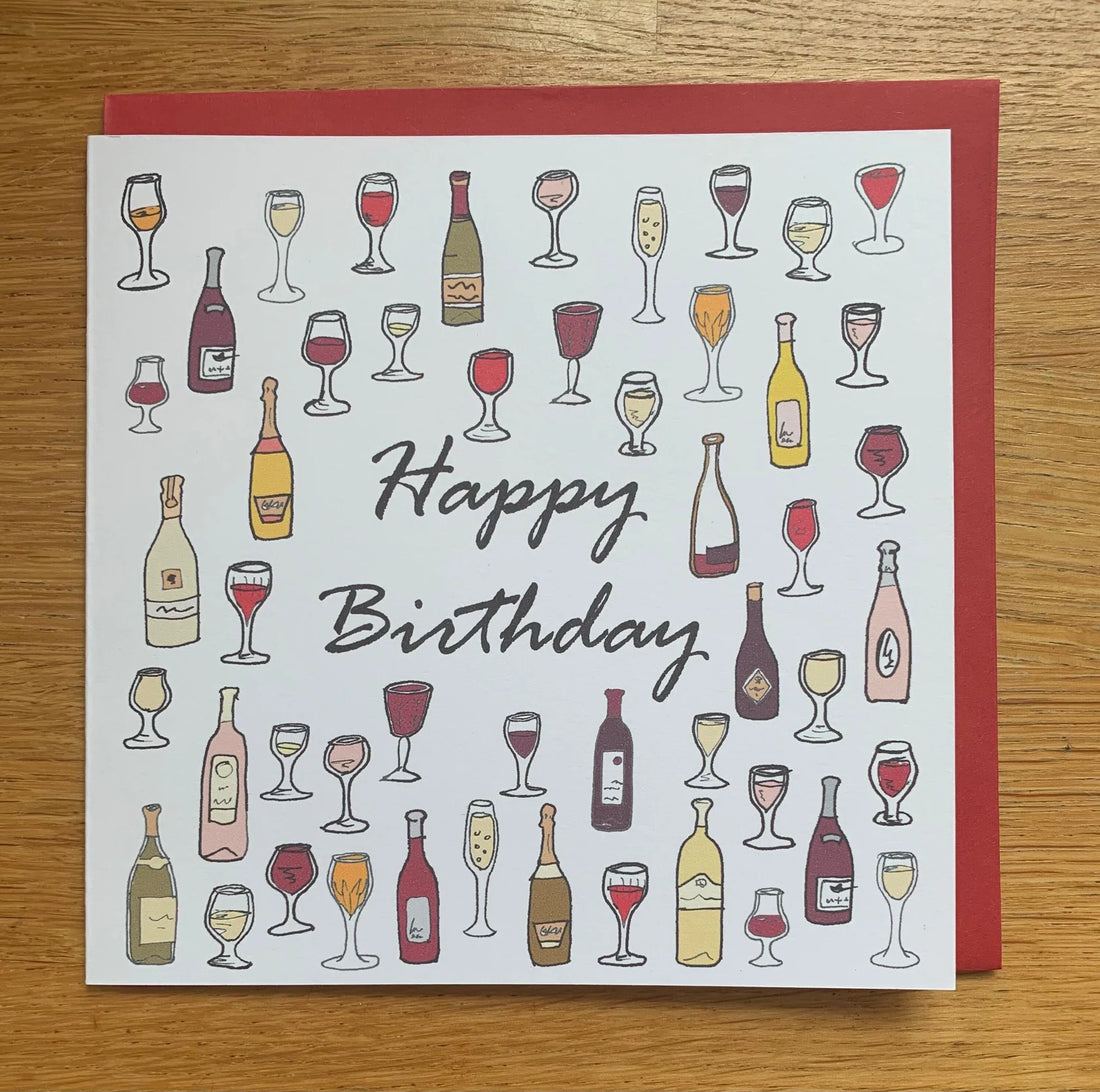 A Ray of Sunshine Cards Wine Happy Birthday Card front