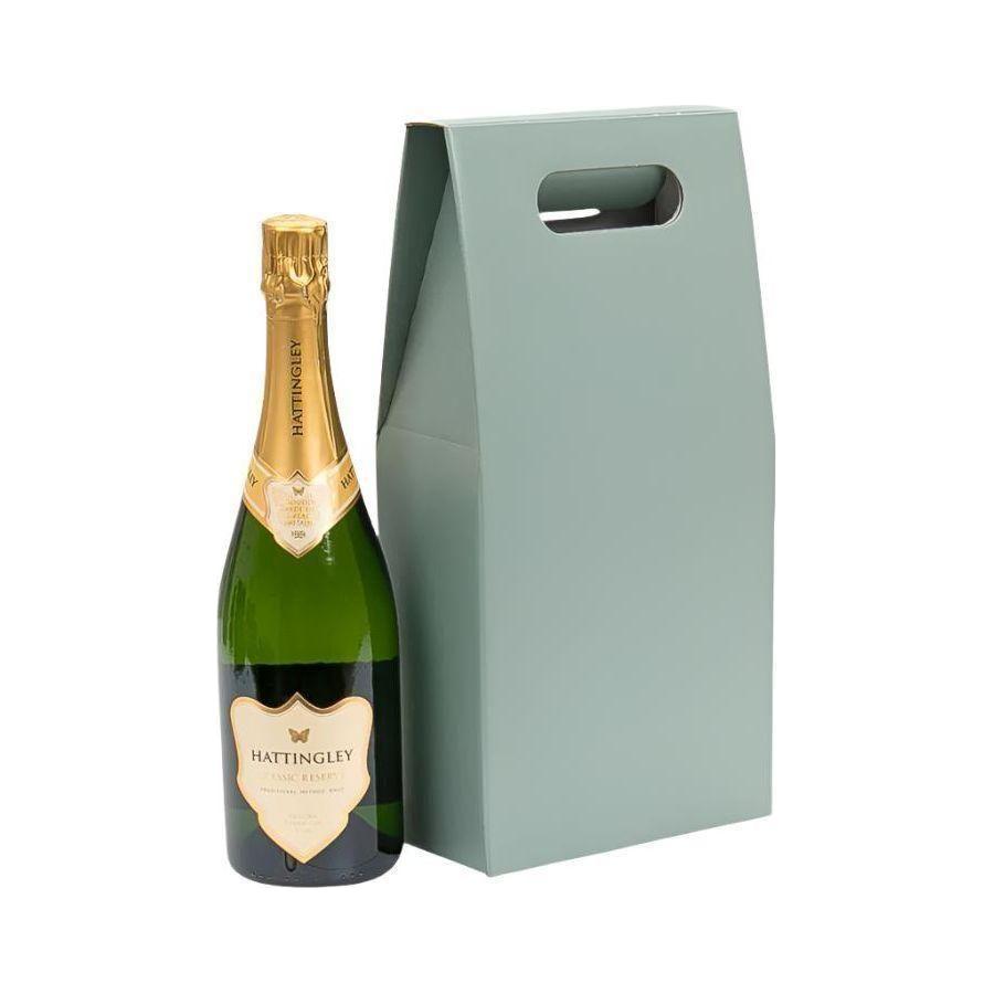 2 Bottle Wine Gift Box – Sage Green with Bottles