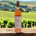 Vento’z Vinho Verde Espadeiro Rosé bottle on a vineyard table with summer light.