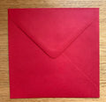 Red envelope included with Wine Christmas Card