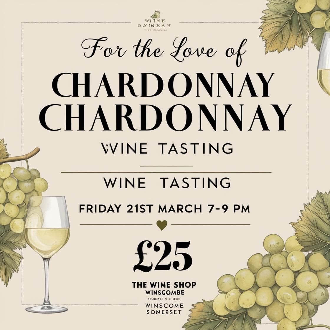 For the Love of Chardonnay Wine Tasting - Friday 21st March 7-9 pm