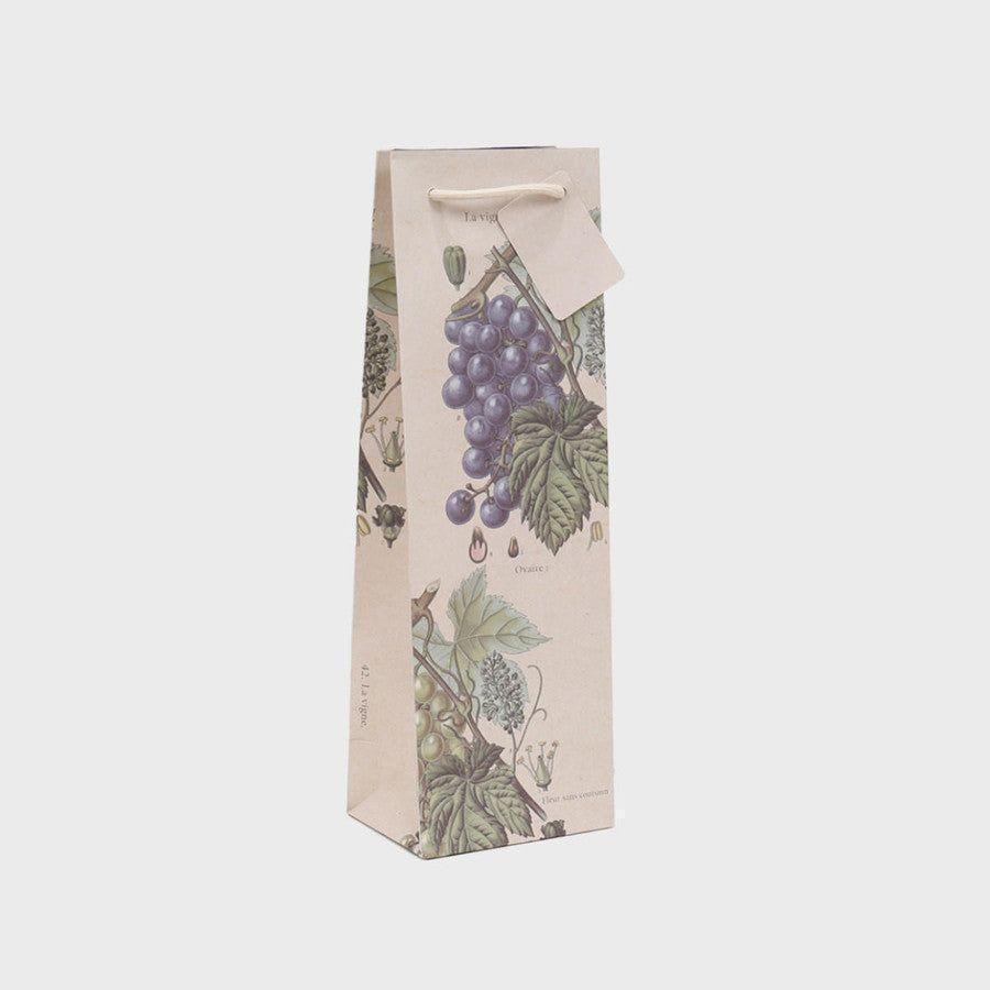 1 Bottle Wine & Spirits Gift Bag Gift Bag Grape Botanical
