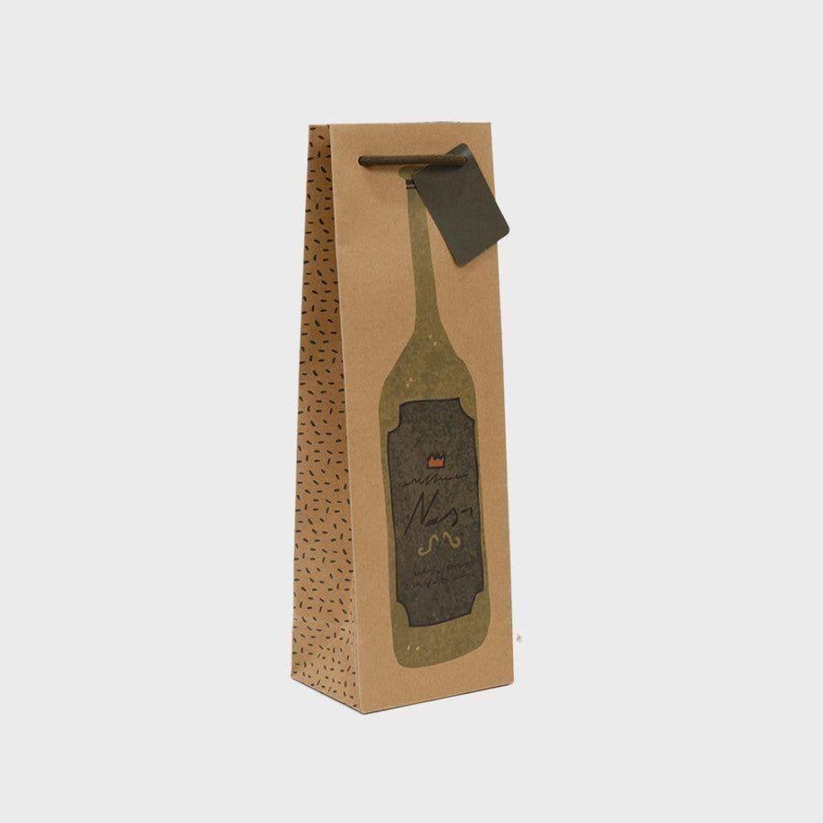 1 Bottle Wine & Spirits Gift Bag Gift Bag Kraft Pinot
