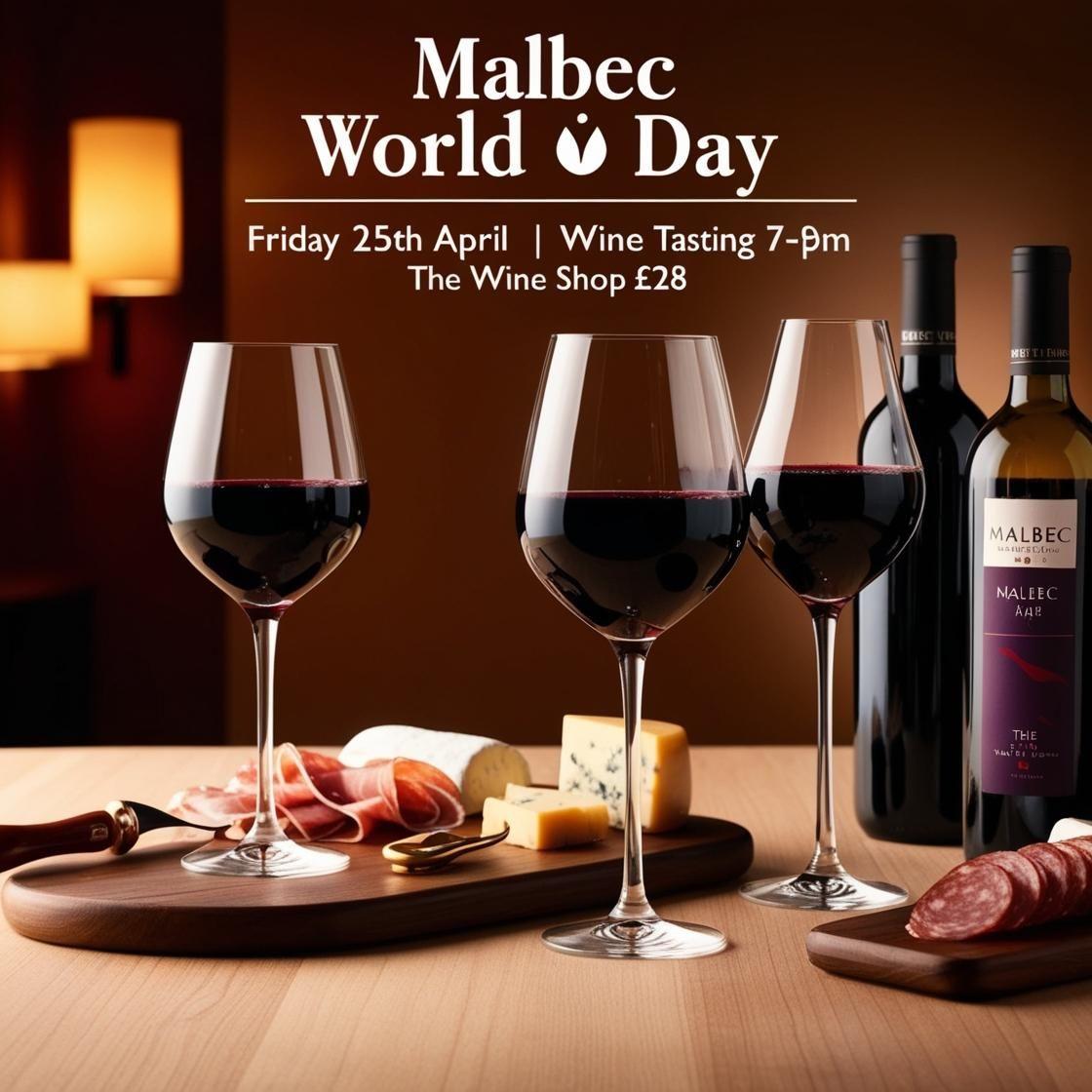 Malbec World Day Wine Tasting - Friday 25th April 7-9 pm