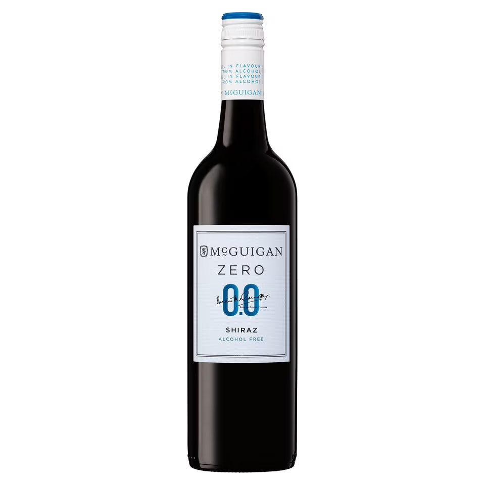 McGuigan Zero Non-alcoholic Shiraz – South Eastern Australia, Australia