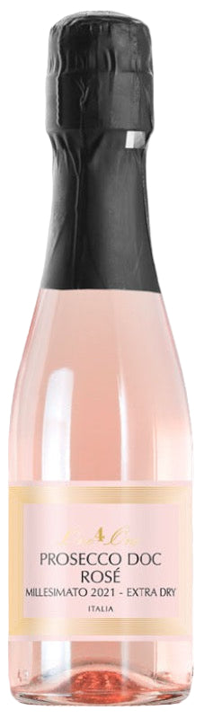 One4One Sparkling Rosé bottle with black cap on a white background