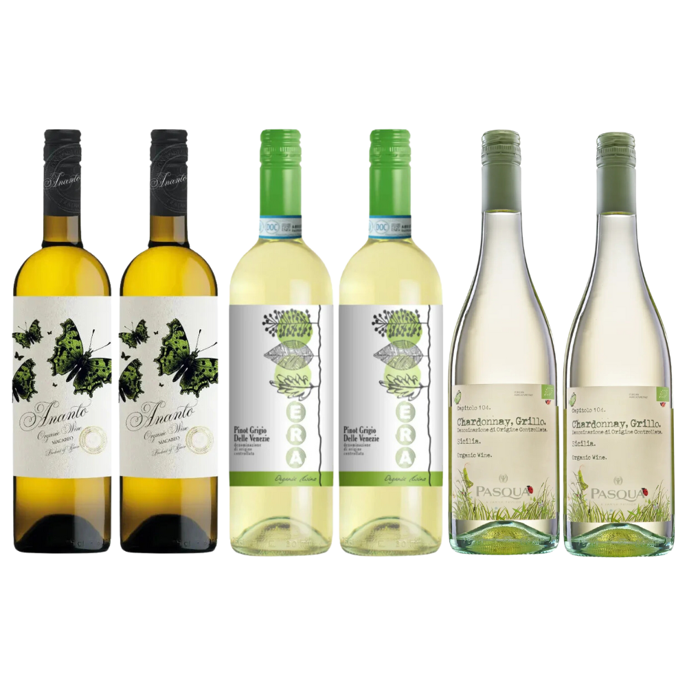 Organic White Wine Case – Mixed Organic Whites Selection