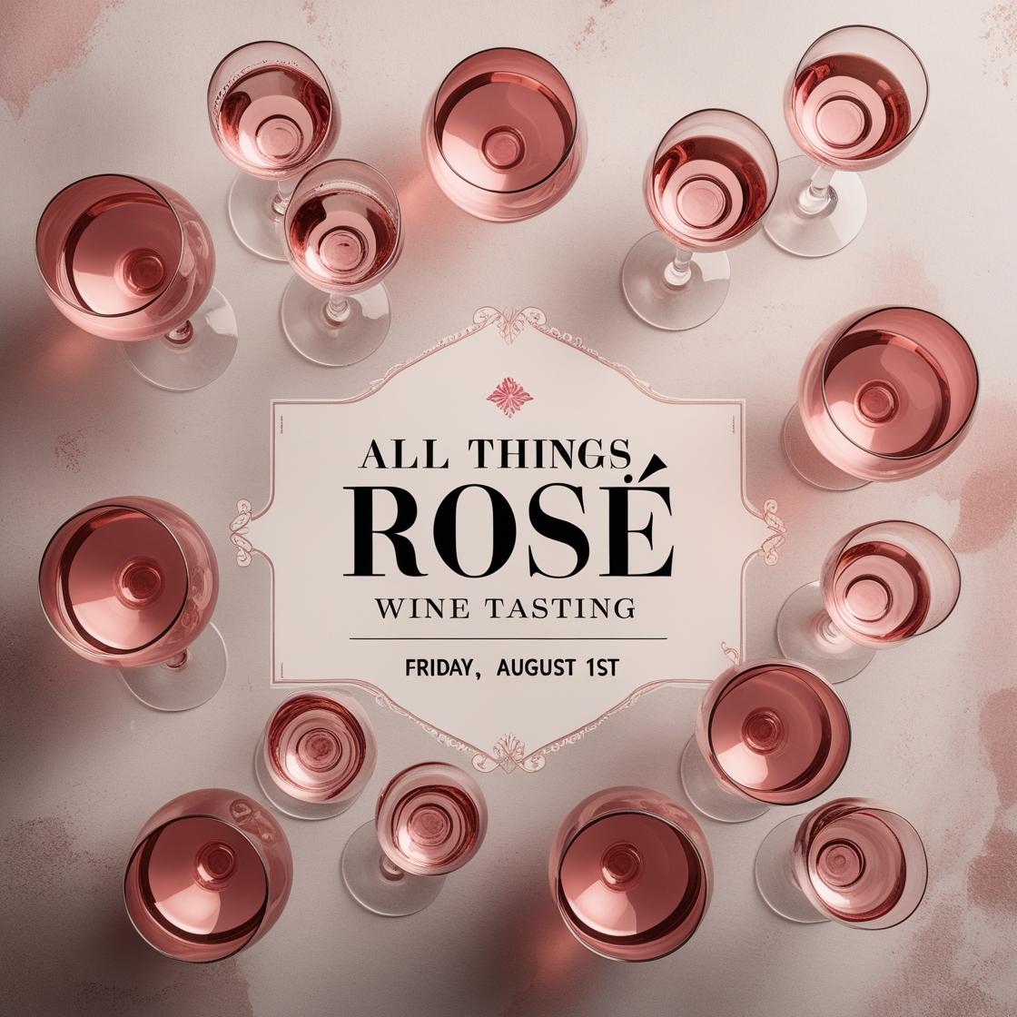 All Things Pink Rosé Wine Tasting - Friday 1st August 7-9 pm