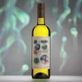 Primordial White Blend bottle with glowing jellyfish and abstract ocean-inspired light.