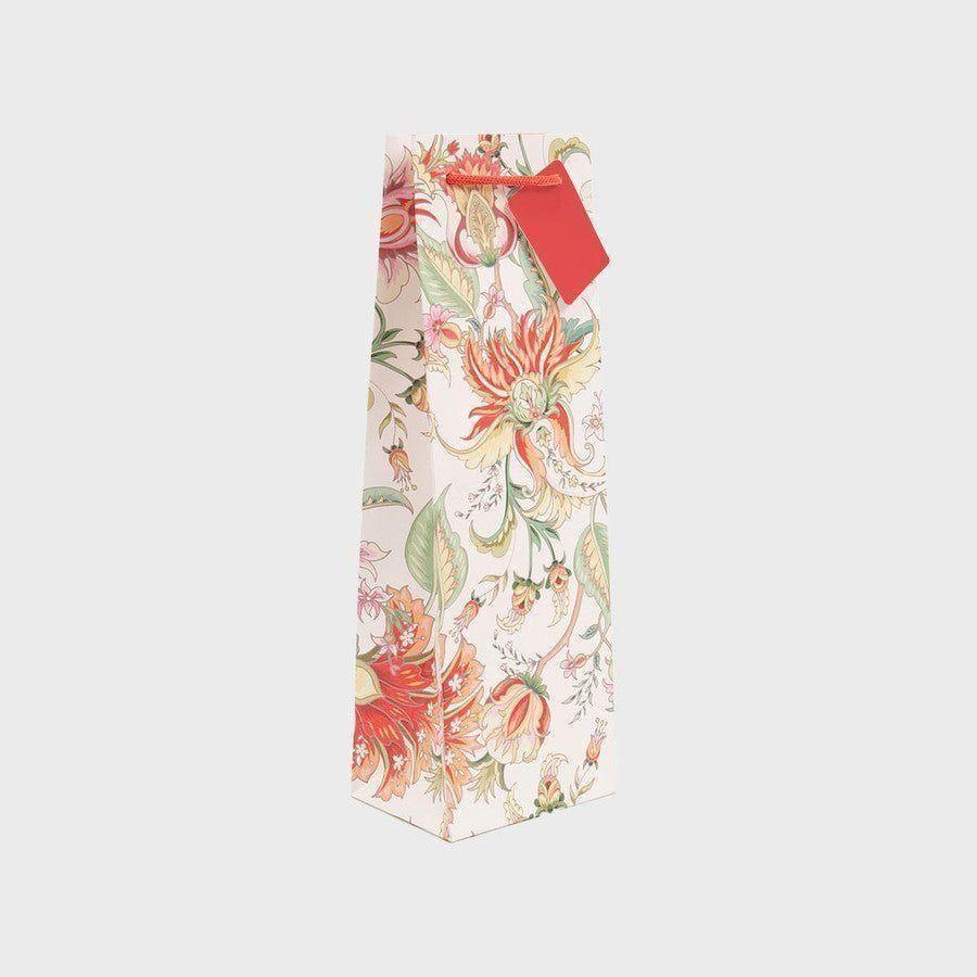 1 Bottle Wine & Spirits Gift Bag Gift Bag Vintage Blooms