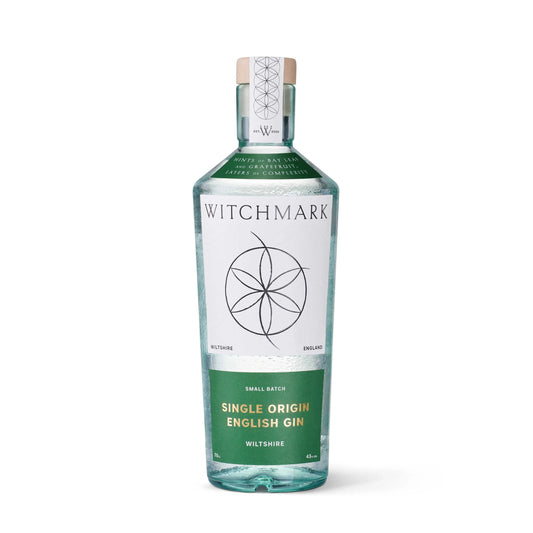 Witchmark Single Origin English Gin bottle on a white background